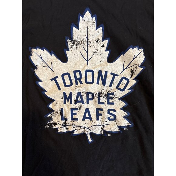 Mitchell & Ness Toronto Maple Leafs Tailored Fit T-Shirt XL Black 100% Cotton - Picture 2 of 6